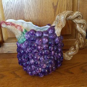 Fitz & Floyd Vintage Grape Pitcher EUC